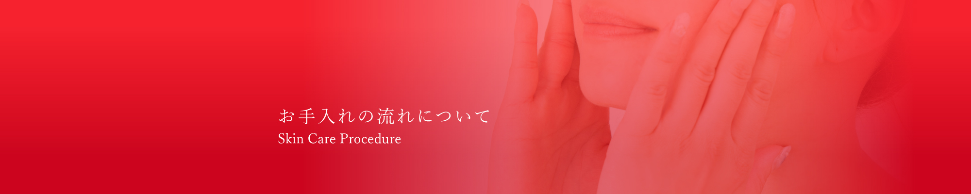 お手入れの流れについて